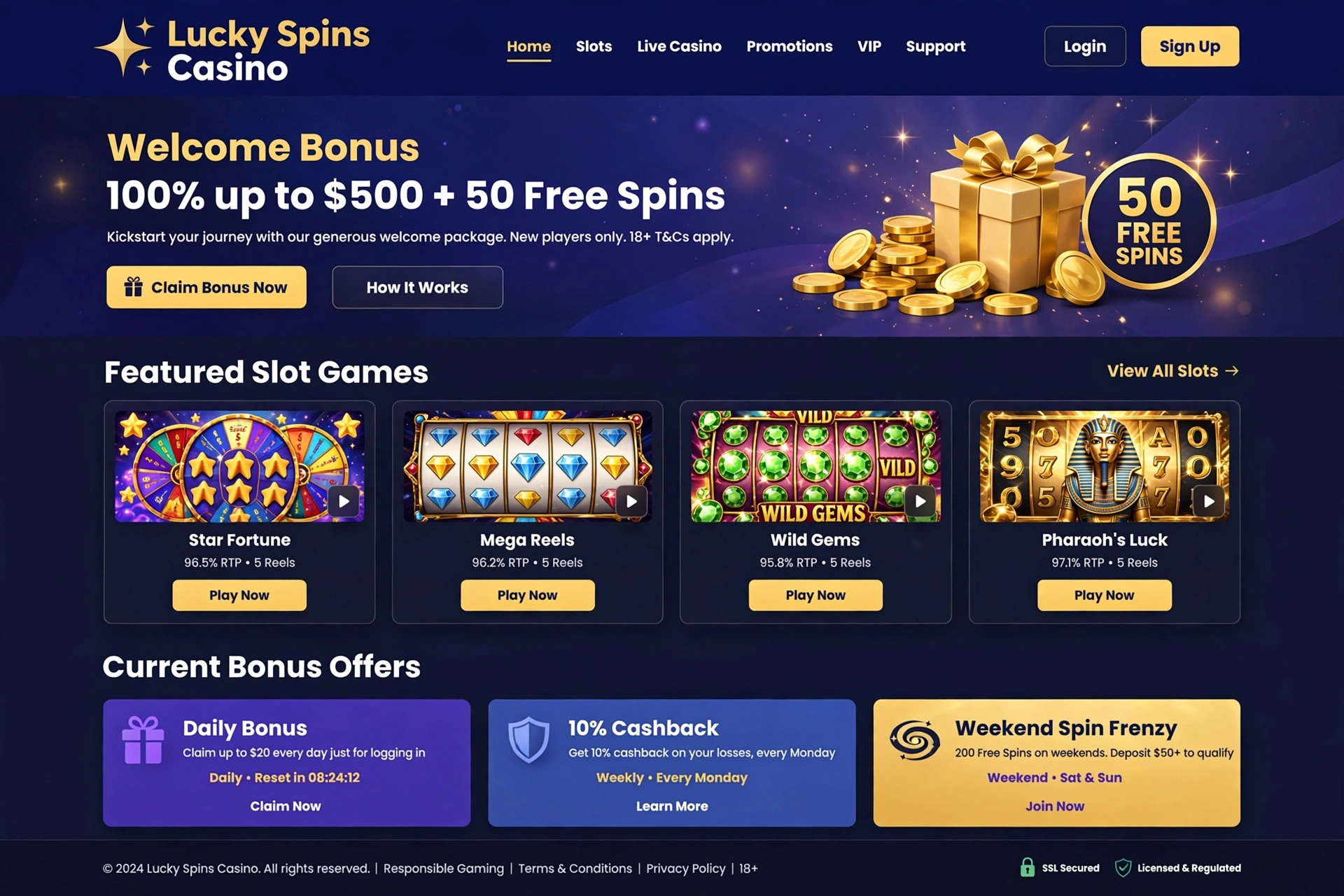 Lucky spins casino – komplett guide, bonuser og tips